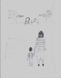 nicoledrawingmattfirstdayofschool