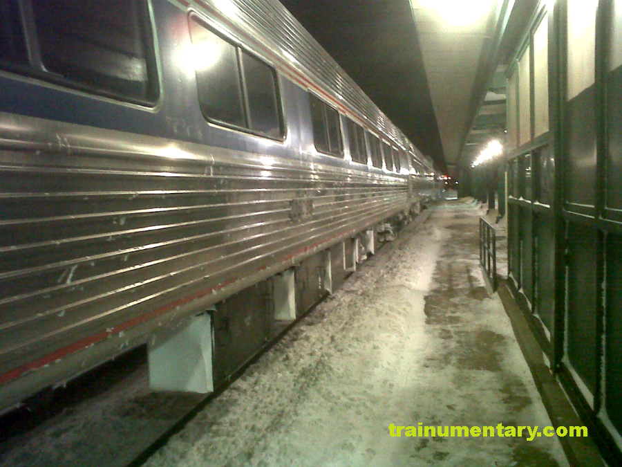 Erie Train Depot at night
