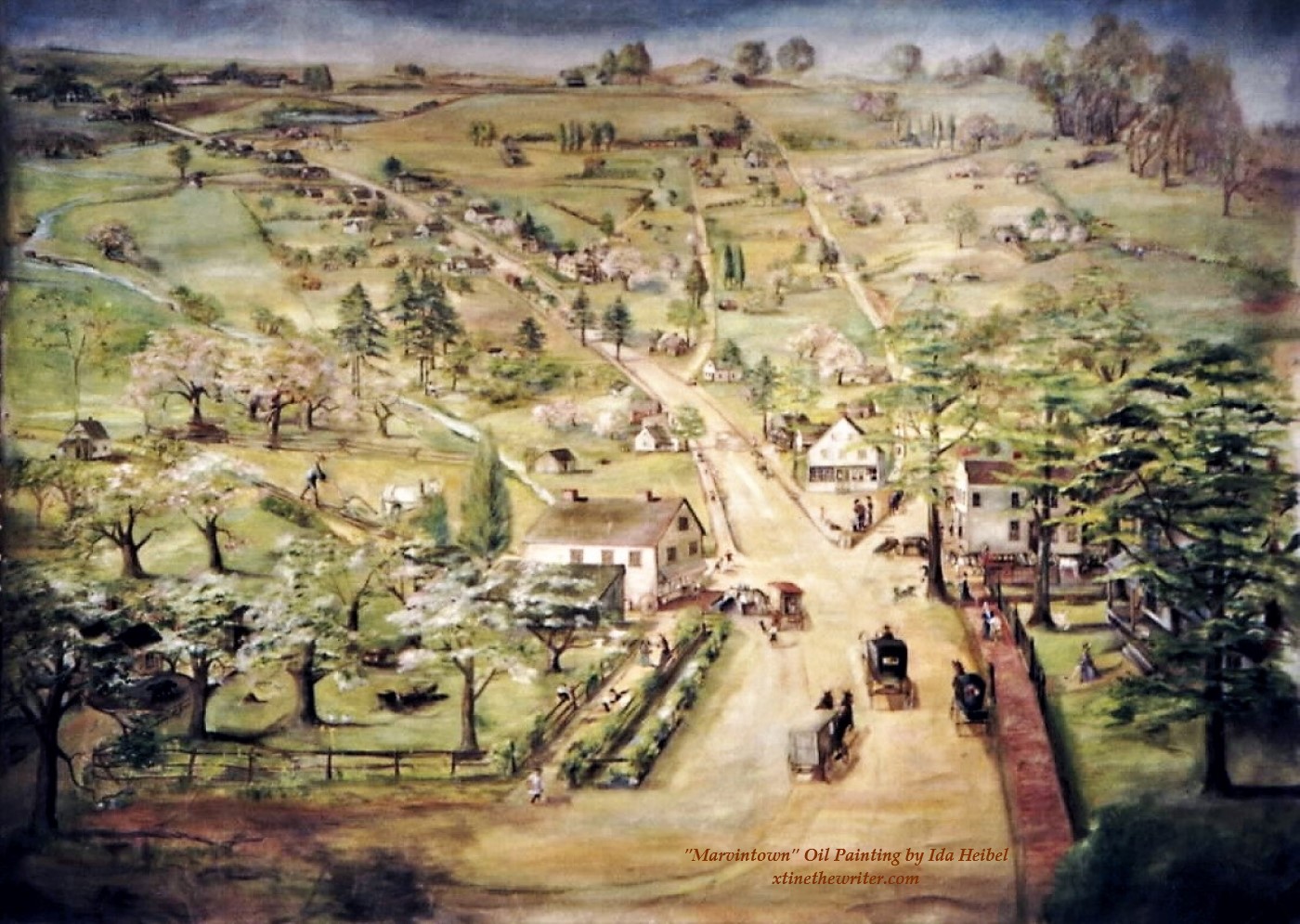 MarvintownPaintingOilbyIdaHeibel edited 03212020 xtinethewriter.com LARGER with words